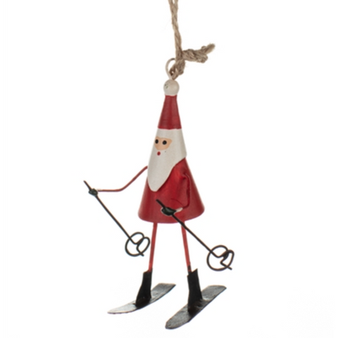 Mini Santa on Ski