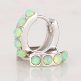 Scream Pretty Lime Green Opal Huggies - Sterling silver