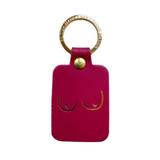 Boobs Keyring - Magenta