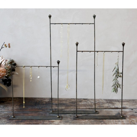 SALE - Antique Brass Rack with 6 Arms