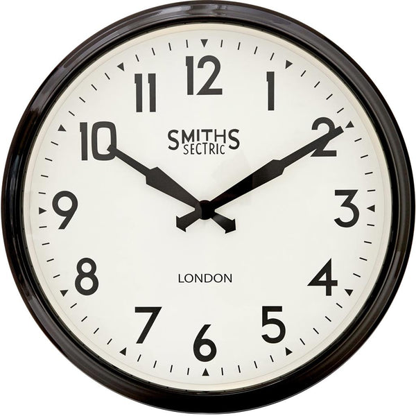 Smiths Large Wall Clock Black - 50cm