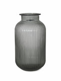 Ribbed Vase - Smoke, Large