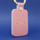 Boobs Keyring - Pale Pink