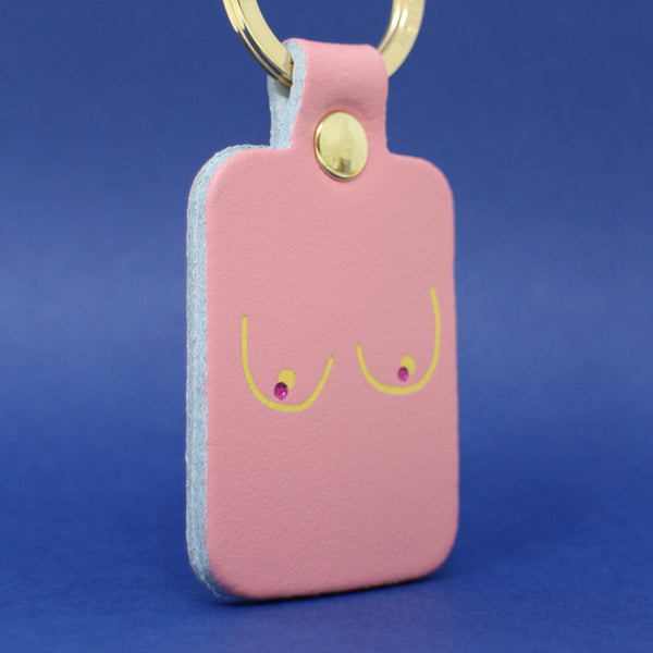 Boobs Keyring - Pale Pink