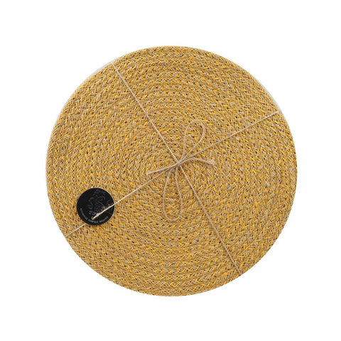 Jute placemats in Indian Yellow
