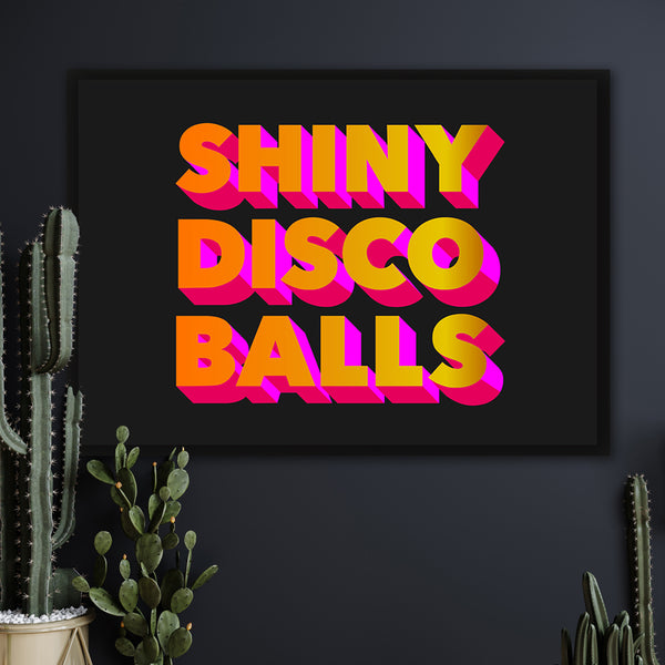 Shiny Disco Balls Framed Print