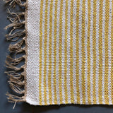 Yellow & Natural Striped Rug