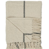Black Stripe Cotton Throw