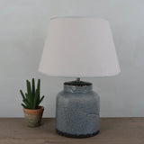 Milos Ceramic Lamp with Cream Shade - Small