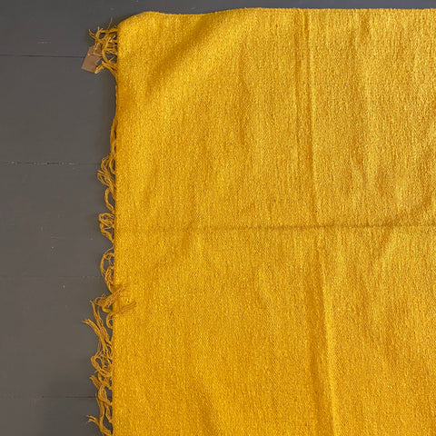 Gold Cotton Plain Rug