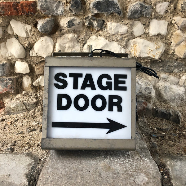 Vintage Metal Lightbox- Stage door