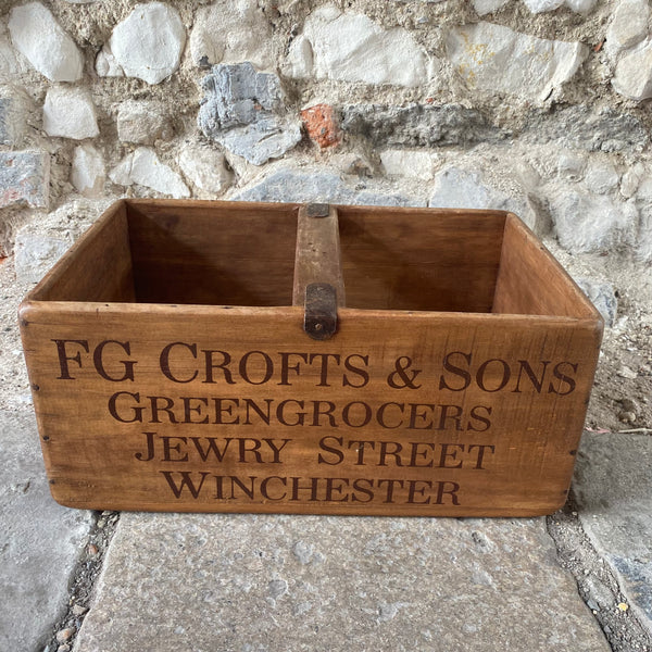 Vintage Style F G Crofts Store Wooden Box - Large