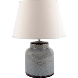 Milos Ceramic Lamp with Cream Shade - Small