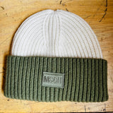MSCH Badge Low Beanie - Egret and Green