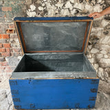 Antique Wooden Trunk With Zinc Lining