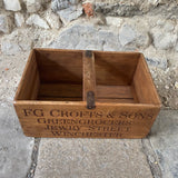 Vintage Style F G Crofts Store Wooden Box - Large