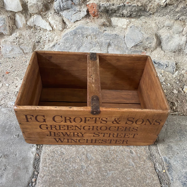 Vintage Style F G Crofts Store Wooden Box - Large