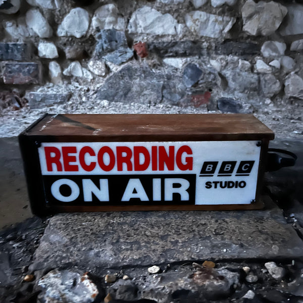 Recording On Air BBC Studio Vintage Lightbox