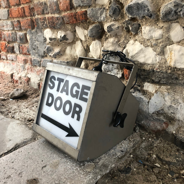 Vintage Metal Lightbox- Stage door