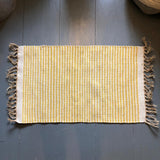 Yellow & Natural Striped Rug