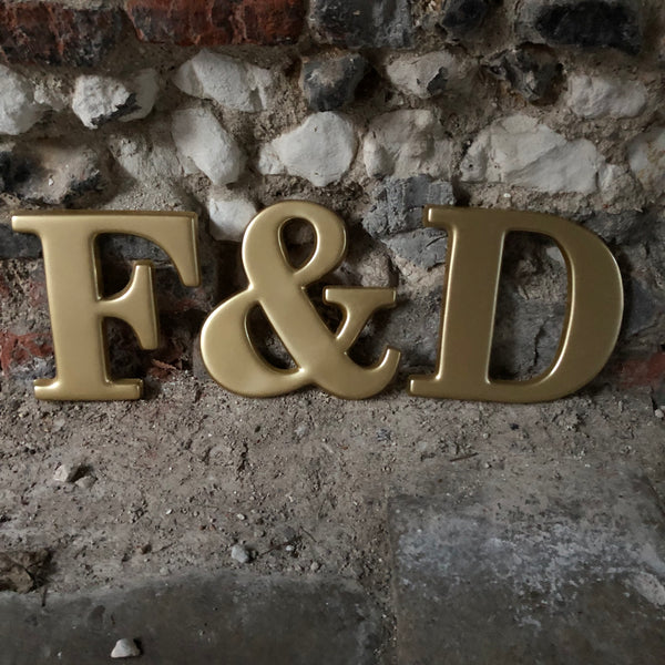 Letters F, & , D