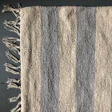 Grey and Natural Thick Stripe Rug 60x90cm
