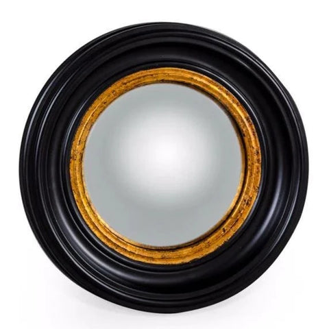Round Black Convex Mirror