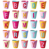Melamine Alphabet Cups - A to Z