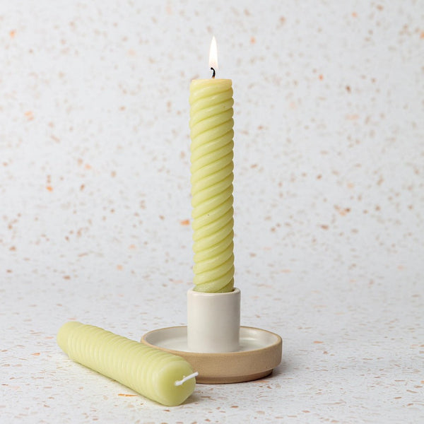 Ostie Tapered Candles - Olive