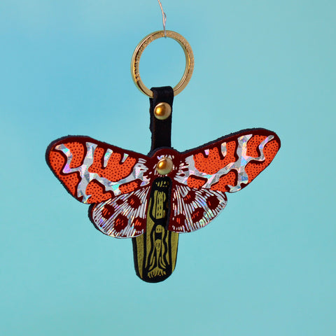 Butterfly Keyring - Orange/Holographic