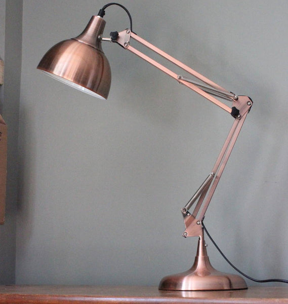 Copper Angle Desk Lamp