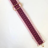 Chevron Fuscia with Black Bag Strap
