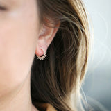 Lisa Angel Sunbeam Hoop Earrings - Silver
