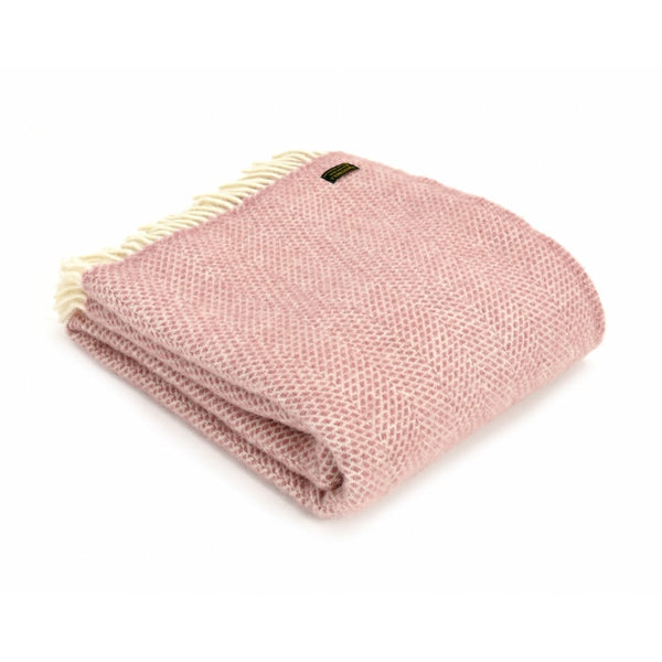 Tweedmill Lifestyle Beehive Throw - 150x183cm - Dusky Pink